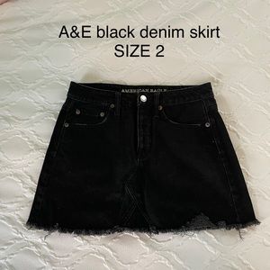 A&E Black denim skirt